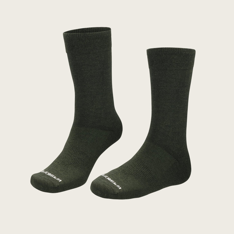 Merino Wool Plain Long Crew Socks