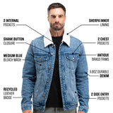 Sherpa-Lined Denim Trucker Jacket