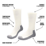 Merino Wool Terry Long Crew Socks