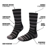 Merino Wool Terry Long Crew Socks