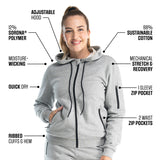 Cotton Full Zip Hoodie Women