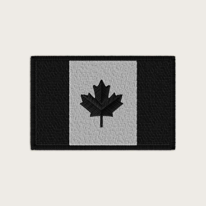 Canadian Flag Velcro Patch Black